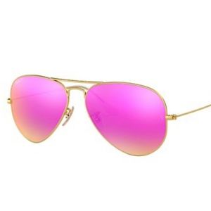 Ray-ban polarizes pink aviator sunglasses
